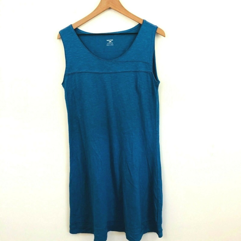 Horny Toad Blue Organic Cotton Casual Dress Large